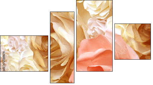 roses flower wedding valentine background - Four-piece canvas print, Fortyk
