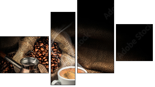 coffee - Four-piece canvas print, Fortyk