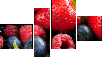 Assorted fresh berries - Four-piece canvas print, Fortyk