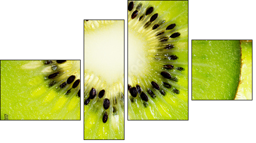 Close up of a healthy kiwi fruit - Four-piece canvas print, Fortyk