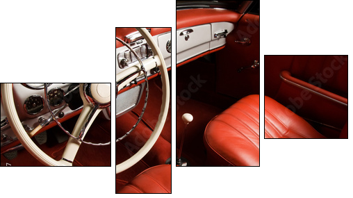 Luxury car interior - Four-piece canvas print, Fortyk