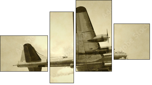 World War II era American bomber - Four-piece canvas print, Fortyk