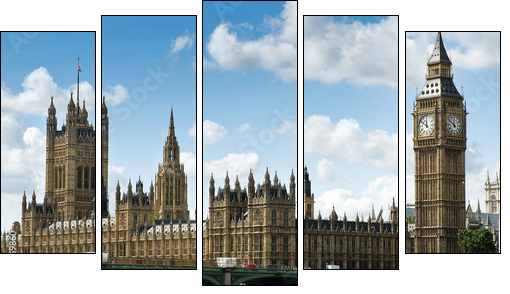 Westminster - Five-piece canvas print, Pentaptych
