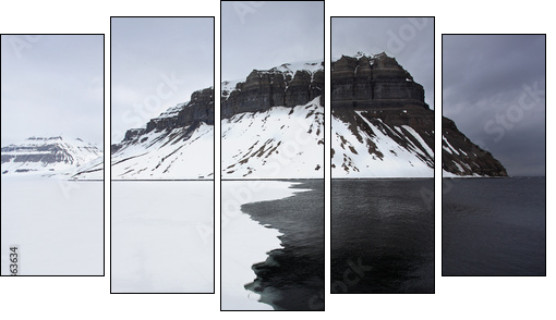 Spitzbergen - Five-piece canvas print, Pentaptych