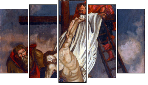 Deposition from the Cross - Five-piece canvas print, Pentaptych