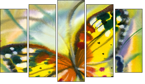 butterfly - Five-piece canvas print, Pentaptych