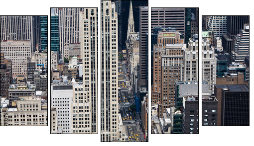 Skyline von New York City  mit HochhÃ¤usern - Five-piece canvas print, Pentaptych
