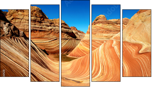 the wave - Five-piece canvas print, Pentaptych