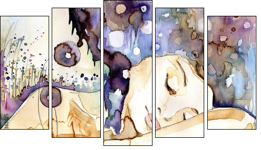 marzenia senne - Five-piece canvas print, Pentaptych