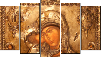 orthodox icon - Five-piece canvas print, Pentaptych