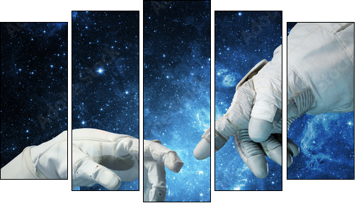 New technologies in space. Concept - Five-piece canvas print, Pentaptych