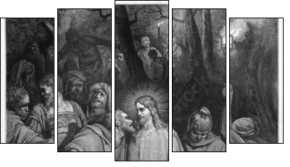 The Kiss of Judas - Five-piece canvas print, Pentaptych