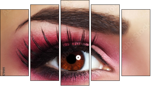 Red Eye Makeup - Five-piece canvas print, Pentaptych