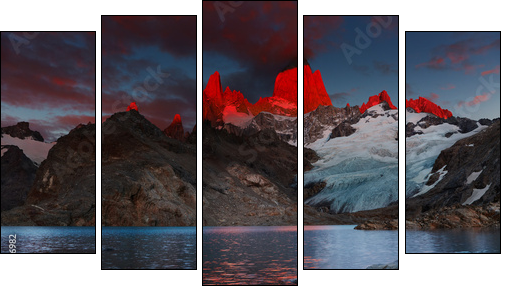 Mount Fitz Roy, Patagonia, Argentina - Five-piece canvas print, Pentaptych