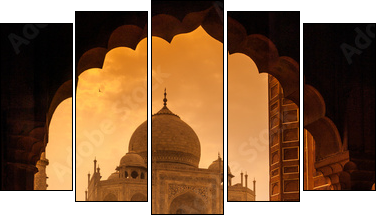 Taj Mahal - Five-piece canvas print, Pentaptych