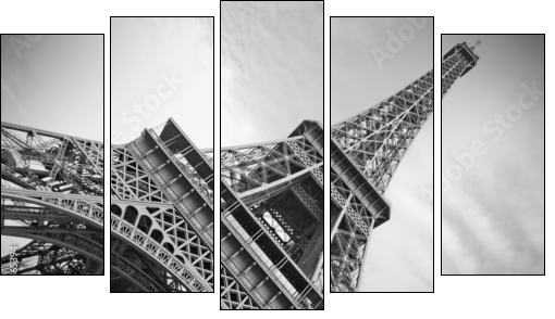 The Eiffel Tower, Paris - Five-piece canvas print, Pentaptych