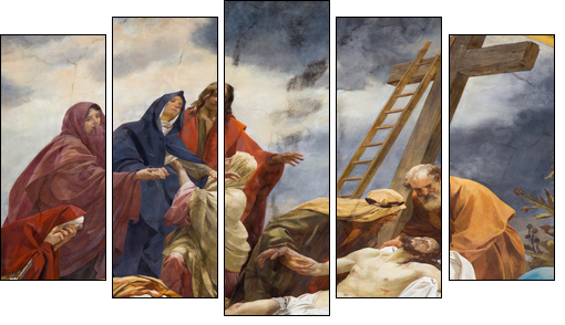 Vienna - Fresco of Deposition of the corss - Schottenkirche - Five-piece canvas print, Pentaptych