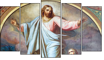 Vienna -  Fresco of Ascension of the Lord - Five-piece canvas print, Pentaptych