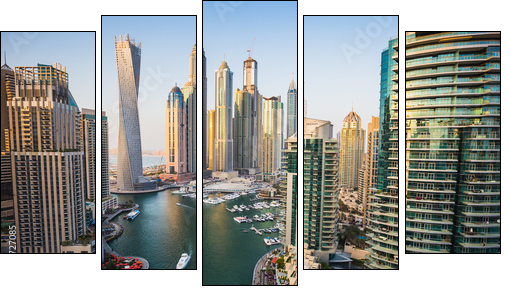 Dubai Marina. UAE - Five-piece canvas print, Pentaptych