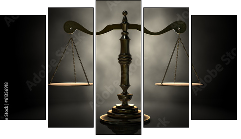 Scales Of Justice - Five-piece canvas print, Pentaptych