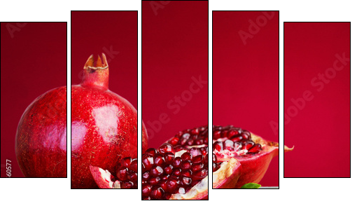 pomegranate fruit - Five-piece canvas print, Pentaptych