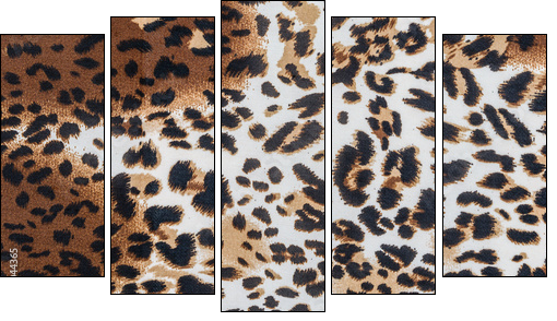 texture of fabric striped leopard - Five-piece canvas print, Pentaptych