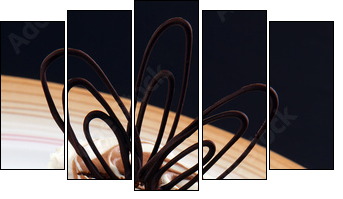 Dessert with chocolate - Five-piece canvas print, Pentaptych
