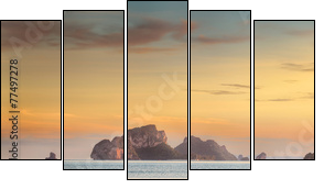 Travel vacation background - Five-piece canvas print, Pentaptych