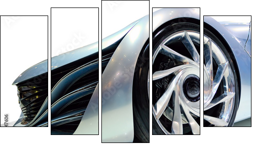 Angle view of the concept car - Five-piece canvas print, Pentaptych