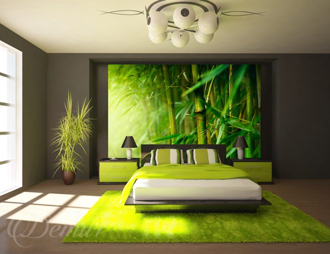 A-juicy-green-color-of-the-bamboo-tree-bedroom-wallpapers-demur