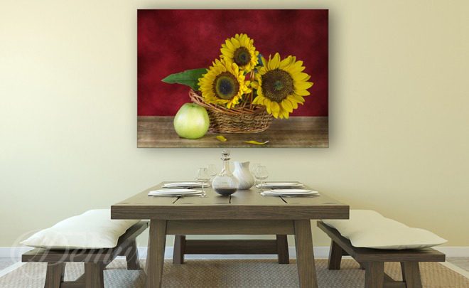 Atmospheric-sunflowers-kitchen-canvas-prints-demur