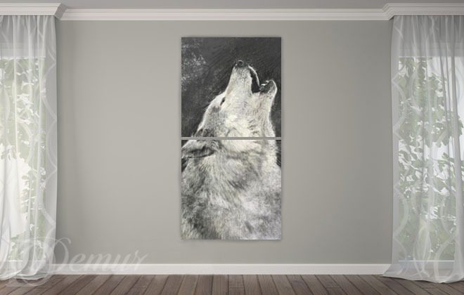 The-howling-wolf-animals-canvas-prints-demur